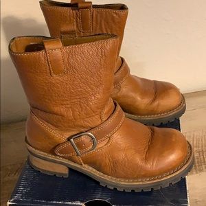 American Eagle Leather Boots size 8 Cognac color
